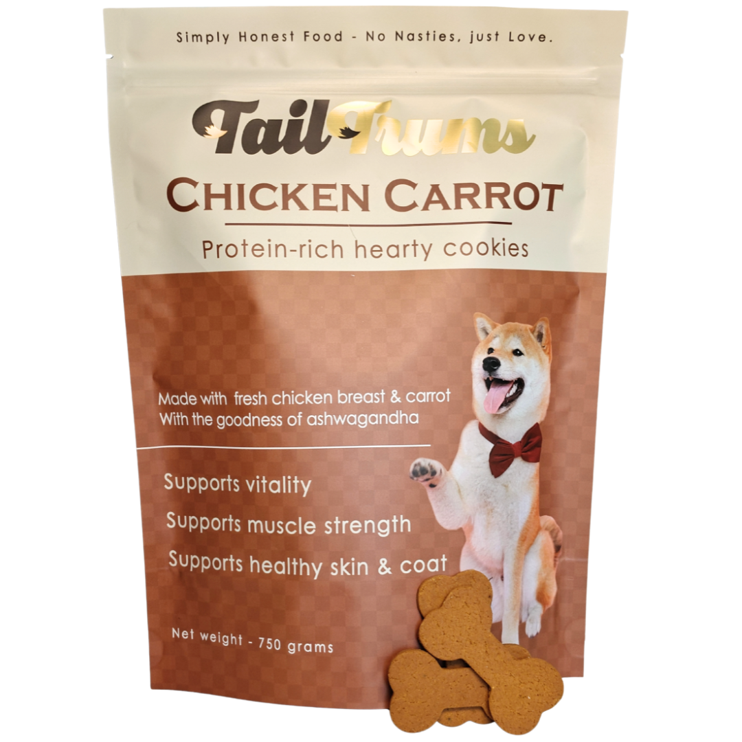 Chicken Carrot Cookies - Dog Biscuits