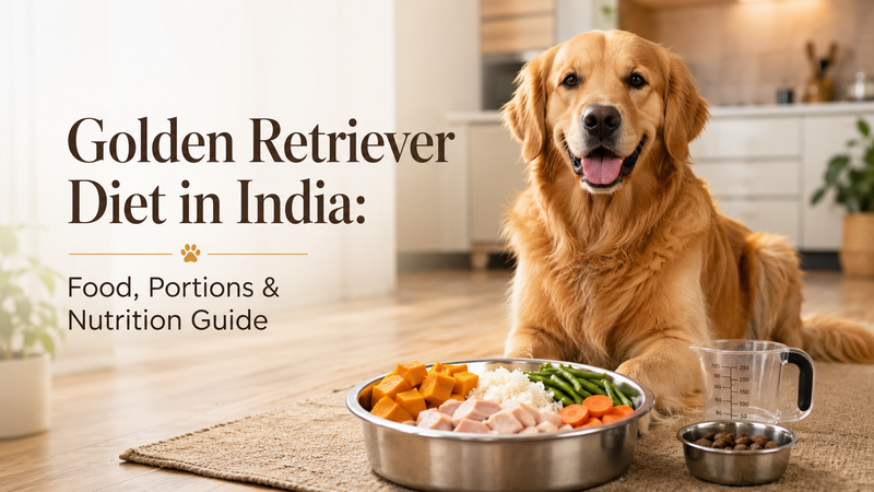 Golden Retriever Diet in India: Complete Feeding Guide, Food Portions & Nutrition Tips