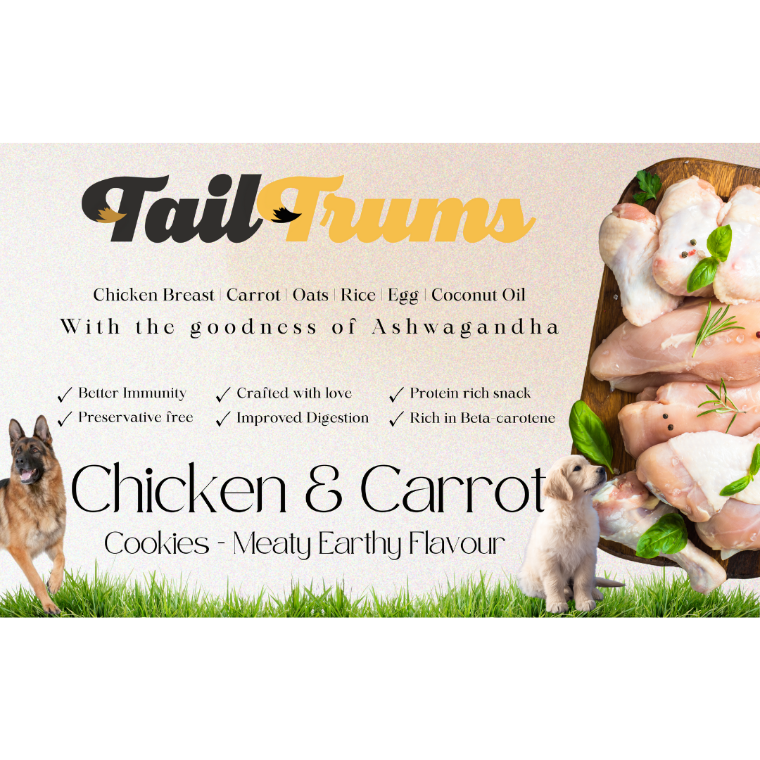 Chicken Carrot Cookies 250g - Dog Biscuits