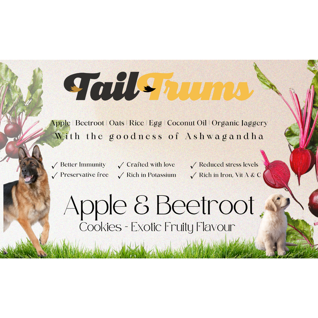 Apple Beetroot Cookies 250g - Dog Biscuits