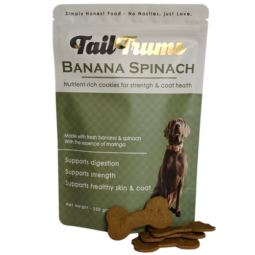 Banana Spinach Dog Biscuits FOP