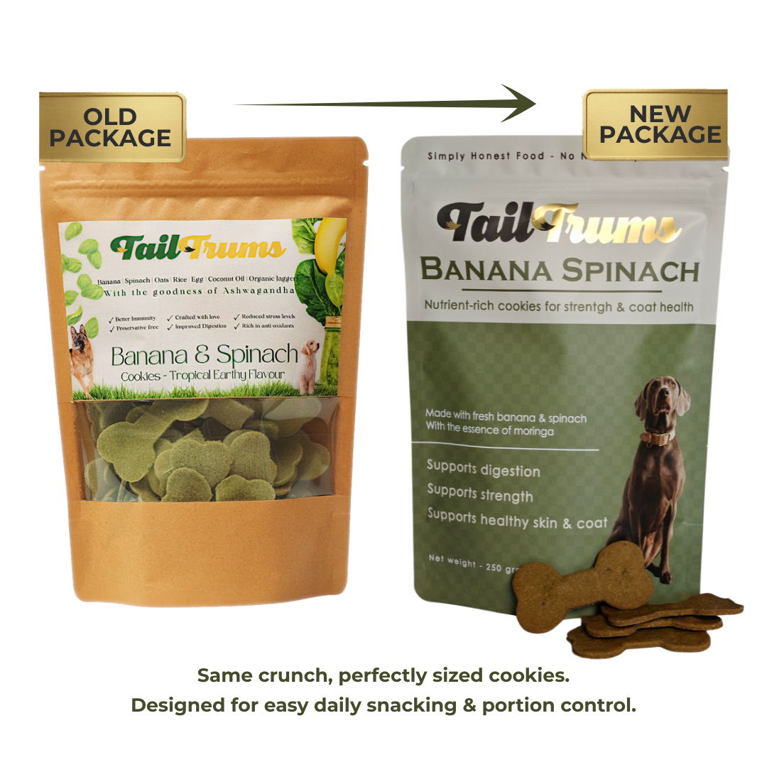 Banana Spinach Cookies 250g - Dog Biscuits