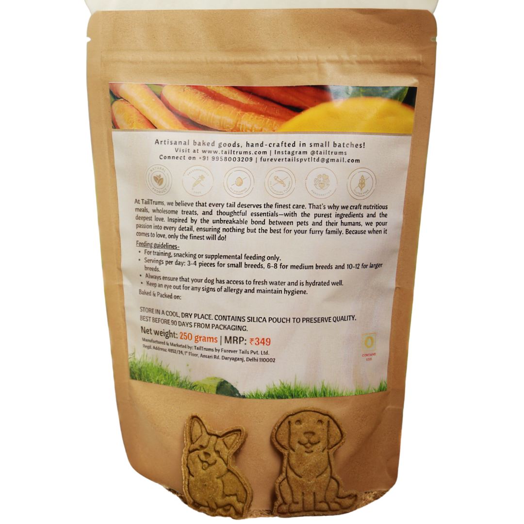 Carrot Pumpkin Cookies 250g - Dog Biscuits