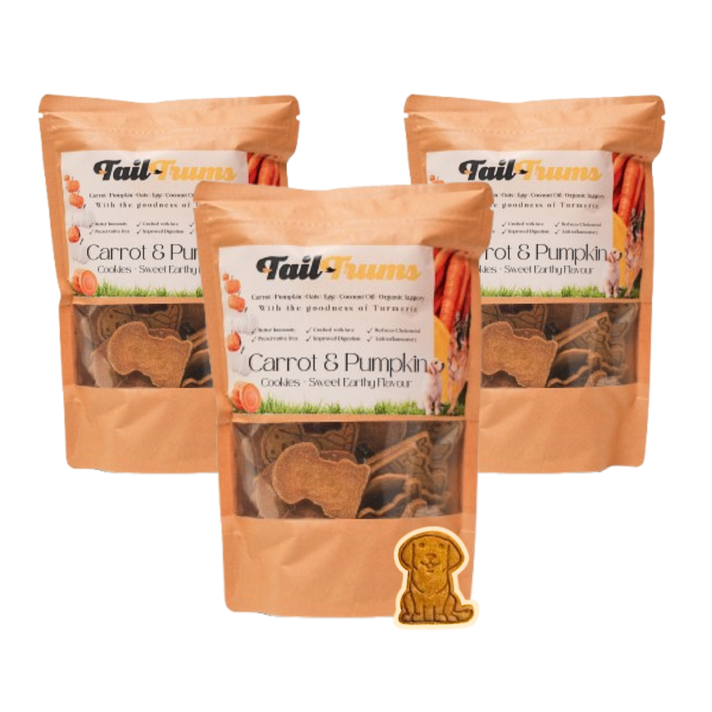 Carrot Pumpkin Cookies - 750g (250gxPack of 3)