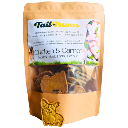 Chicken Carrot Cookies 250g - Dog Biscuits