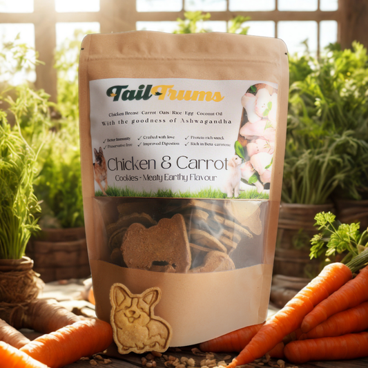 Chicken Carrot Cookies 250g - Dog Biscuits