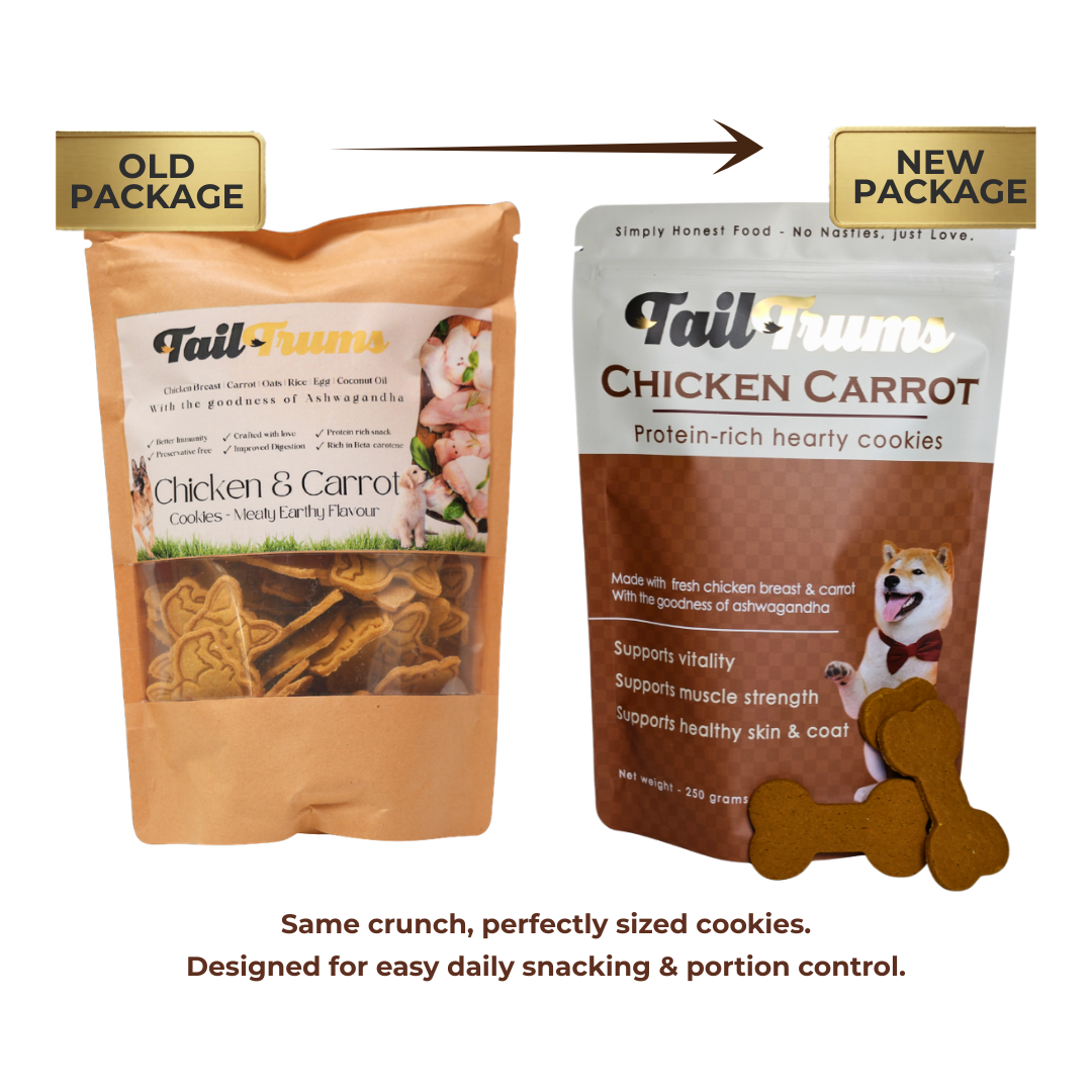 Chicken Carrot Cookies 250g - Dog Biscuits