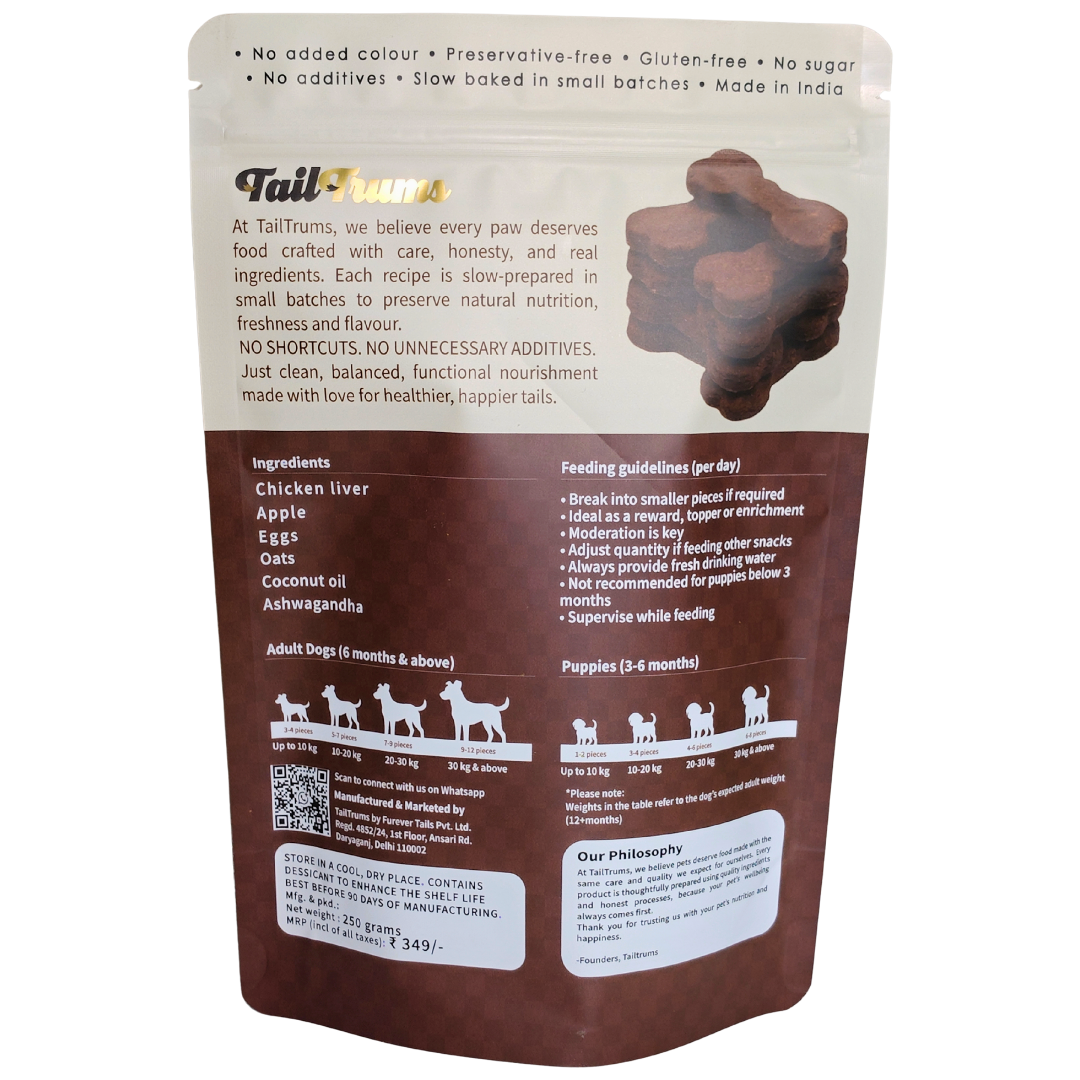 Liver Apple Cookies 250g - Dog Biscuits