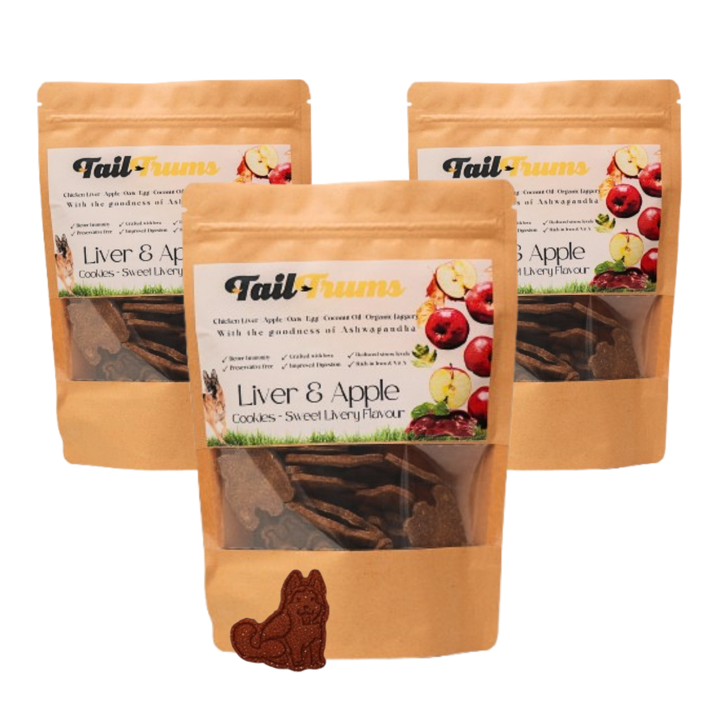 Liver Apple Cookies Pack of 3