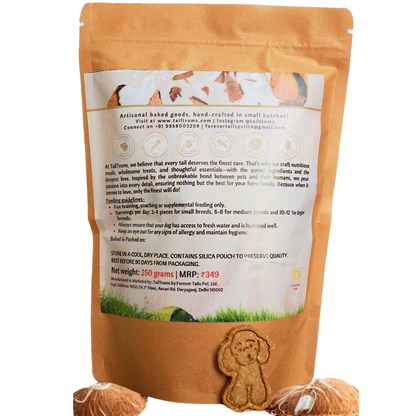 Milk Coconut Cookies 250g - Dog Biscuits