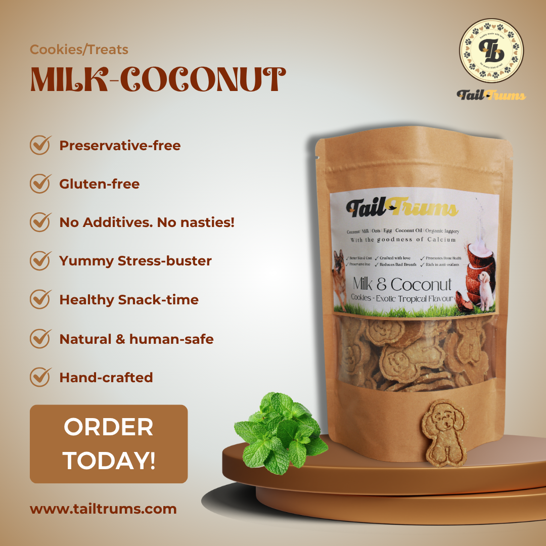 Milk Coconut Cookies 250g - Dog Biscuits