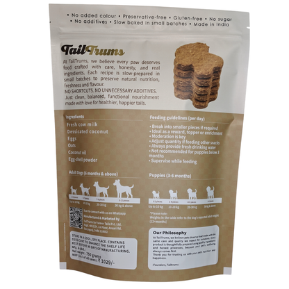 Milk Coconut Cookies - 750g Dog Biscuits