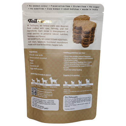 Milk Coconut Cookies 250g - Dog Biscuits