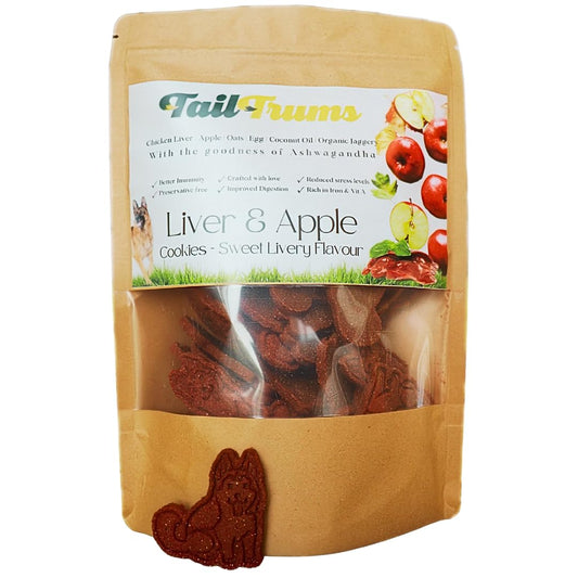 TailTrums Liver Apple Cookies - Dog Biscuits 250g