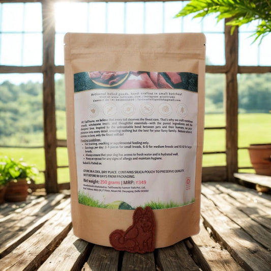 TailTrums Liver Apple Cookies - Dog Biscuits 250g