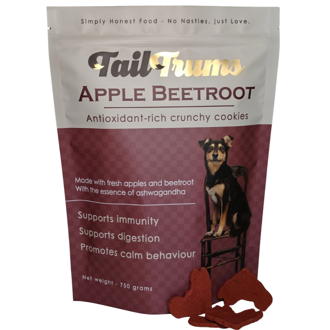 Tailtrums Apple Beetroot Dog Biscuits 750g FOP