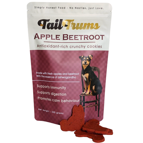 Tailtrums Apple Beetroot Dog Biscuits FOP